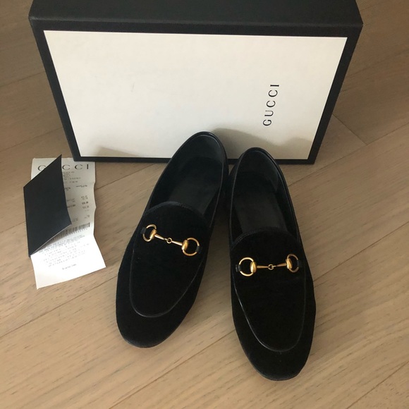 gucci black velvet shoes